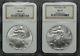 1996 & 1997 American Silver Eagles $1 NGC MS69 2 Coins