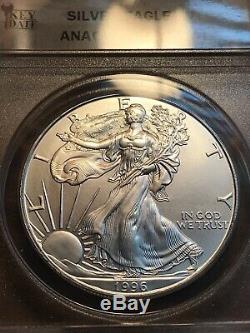 1996 American Silver Eagle Anacs MS70! Perfect Coin! Gorgeous Eye Appeal! Rare