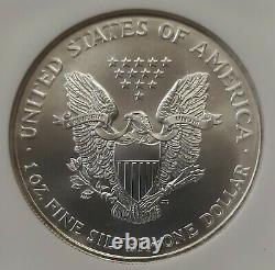 1996 American Silver Eagle NGC MS69 Nearly Flawless Gem