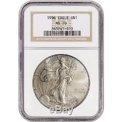 1996 American Silver Eagle NGC MS70