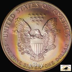 1996 American Silver Eagle Pci Ms Toned