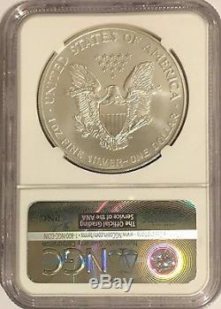 1996 Ngc Ms70 Silver American Eagle Mint State 1 Oz. 999 Bullion