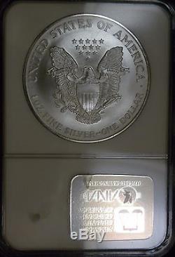 1996 Silver American Eagle 1oz graded NGC MS70