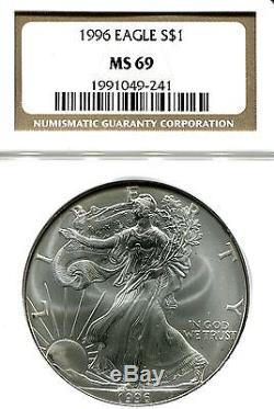 1996 Silver American Eagle (NGC MS-69) Box of 20