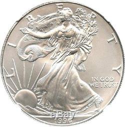 1996 Silver Eagle $1 NGC MS70 American Eagle Silver Dollar ASE
