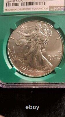 1996 Silver Eagle MS -69 NGC Green Holder US Mint Sealed Box