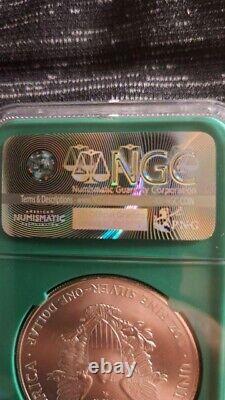 1996 Silver Eagle MS -69 NGC Green Holder US Mint Sealed Box