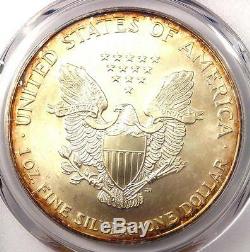 1996 Toned American Silver Eagle Dollar $1 ASE PCGS MS68 Rainbow Toning