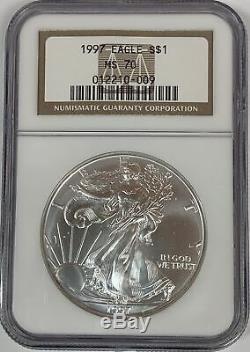 1997 $1 American Silver Eagle NGC MS70 #012210-009