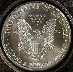 1997 $1 American Silver Eagle PCGS MS 68 FS First Strike Unc. BU Flag Label