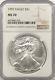 1997 Ngc Ms70 Silver American Eagle Mint State 1 Oz. 999 Fine Bullion