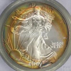 1998 $1 American Eagle Silver Dollar PCGS MS 68 Monster Toned