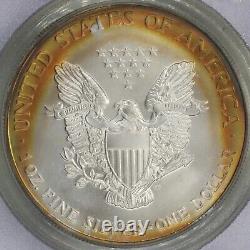 1998 $1 American Eagle Silver Dollar PCGS MS 68 Monster Toned