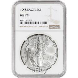 1998 American Silver Eagle NGC MS70