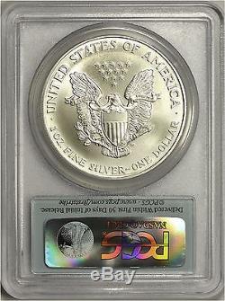 1998 American Silver Eagle PCGS MS69 First Strike Flag Label
