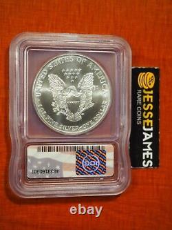 1999 $1 American Silver Eagle Icg Ms70 Flag Label Better Date
