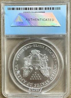 1999 1 oz American Silver Eagle $1 Anacs MS70