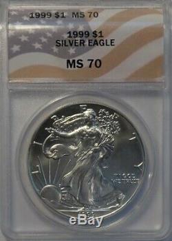 1999 American Silver Eagle Anacs MS70 Fresh