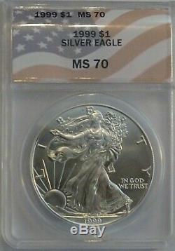 1999 American Silver Eagle Anacs MS70 Fresh