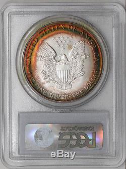 1999 American Silver Eagle $ MS67 Amazing Color PCGS