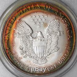 1999 American Silver Eagle $ MS67 Amazing Color PCGS