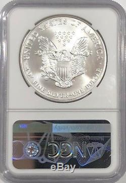1999 Ngc Ms70 $1 Silver American Eagle Mint State 1 Oz. 999 Fine Bullion Pop 246