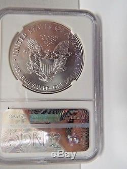 2 Coin Set 2017(S) American Silver Eagle NGC MS-70&69 San Fran Trolley Label