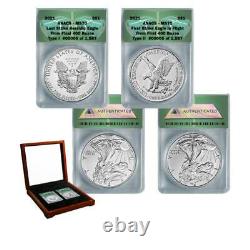 2-Coin Set of 2021 First (T-1) & Last (T-2) ANACS MS 70 American Silver Eagles