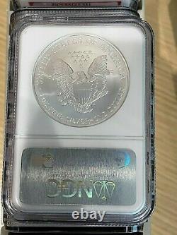 20 2006 $1 American Silver Eagle Ngc Ms69 1 Of First 50,000 Struck Flag Label