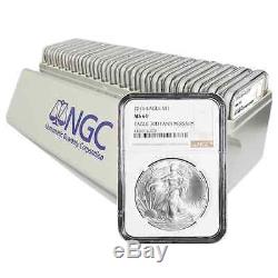 (20) 2016 $1 American Silver Eagle NGC MS69 Brown with NGC Storage Box