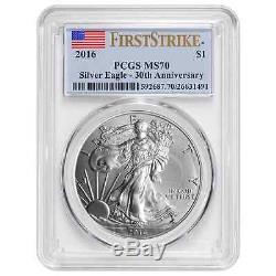 (20) 2016 $1 American Silver Eagle PCGS MS70 First Strike Label