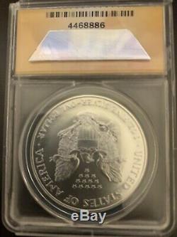 2000 $1 American Silver Eagle Anacs Ms70 Better Date