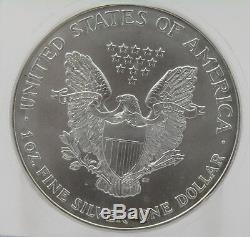 2000 $1 American Silver Eagle ICG MS70.999 Silver Certification# 27115150103