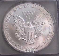 2000 $1 American Silver Eagle Icg Ms70 Green Label Spots