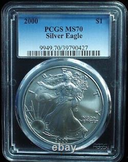 2000 American Silver Eagle MS70 PCGS Insanely Rare Key Date Coin