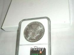 2000 US $1 American Silver Eagle Dollar Coin NGC MS 70 Very Rare High Grade
