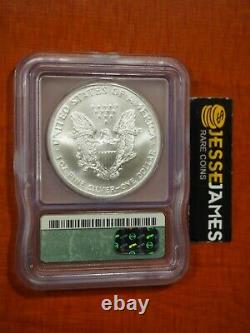 2001 $1 American Silver Eagle Icg Ms70 Green Label
