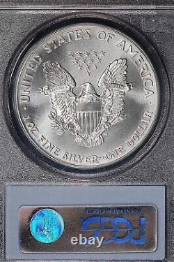 2001 $1 American Silver Eagle Pcgs Ms68 9-11-01 Wtc (wtcs-028)