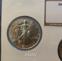 2001 2002 2003 NGC MS69 3 Coin Set American Silver Eagle Dollar $1 Certfied