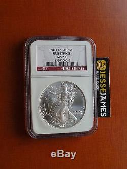 2001 American Silver Eagle Ngc Ms70 First Strikes Population Only 16 Pieces