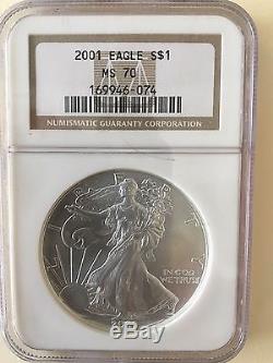 2001 American Silver Eagle NGC MS70