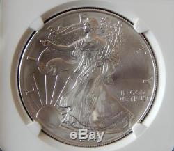 2001 NGC MS70 PERFECT! ASE American Silver Eagle Dollar Coin (BK42)