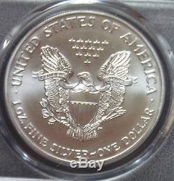 2001 PCGS MS70 Silver AMERICAN EAGLE ASE perfect coin