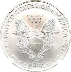 2001 Silver Eagle $1 NGC MS70 Rare Grade American Eagle Silver Dollar ASE