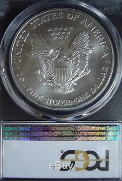 2002 1oz Silver American Eagle Dollar PCGS MS 70