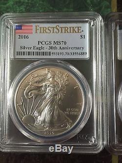 2002-2016 Ms 70 American Silver Eagles (15)