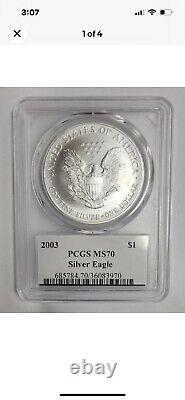 2003 American Silver Eagle $1 PCGS MS70 Premier Label
