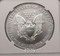 2003 NGC MS70 Certified American Silver Eagle Dollar $1 Scuffs on Holder