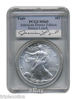 2004 PCGS MS-69 American Silver Eagle American Hero Jessica Lynch Limited Ed