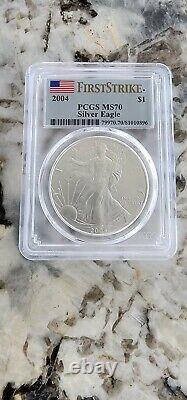 2004 Silver Eagle First Strike PCGS MS 70